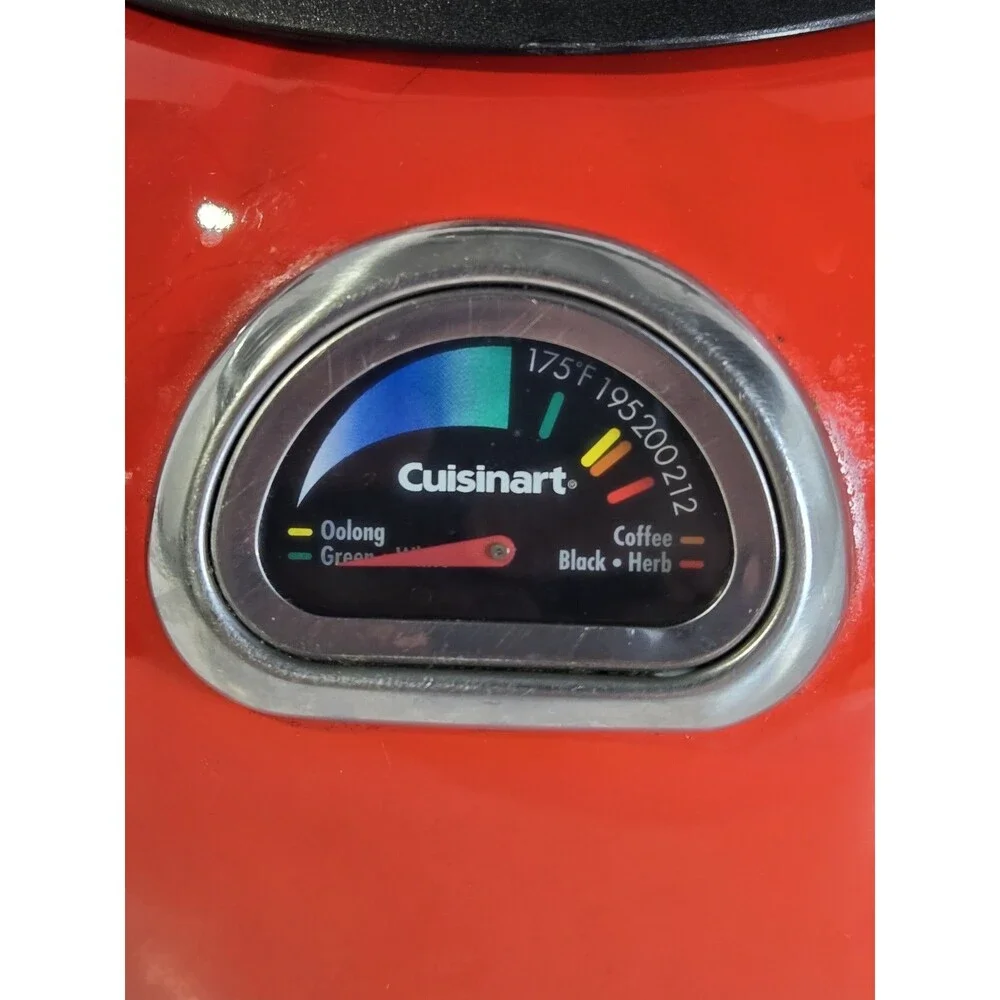 Cuisinart PerfecTemp PTK-330R Red 3 Qt Stovetop Tea Kettle Thermometer